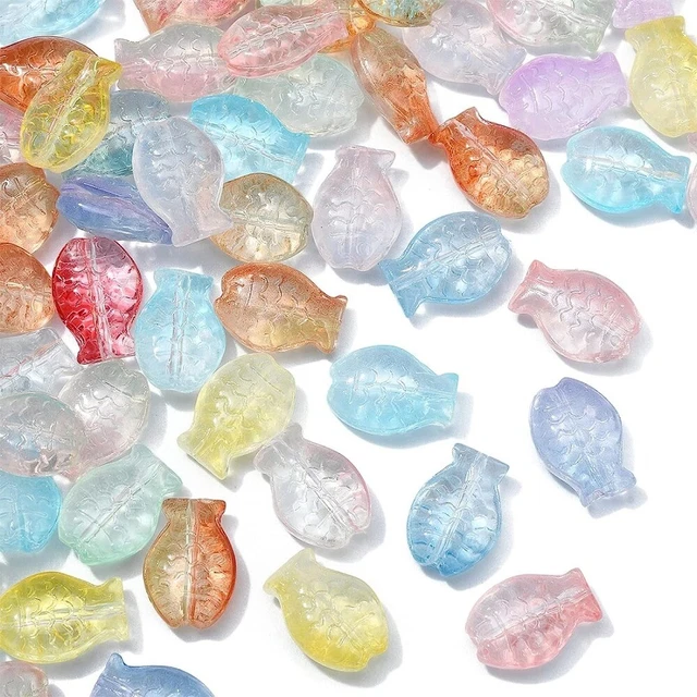 14x10mm Poisson Coloré Perles lâches  Boucle d'oreille