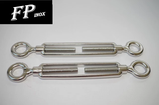 Tendeur ( Ridoir ) Oeil / Oeil 183mm Filetage M8 inox A4 -  316 ( lot de 2 )