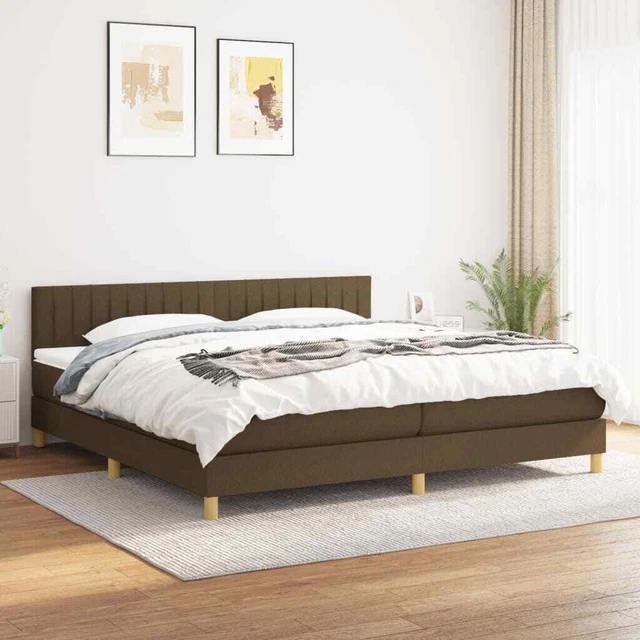 Lit à Sommier et Matelas Tissu Meuble de Chambre à Coucher Multi-modèle vidaXL