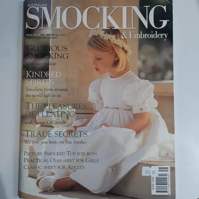 Australian Smocking & Embroidery Magazine. Issue No 56, 2001. Good Condition.w