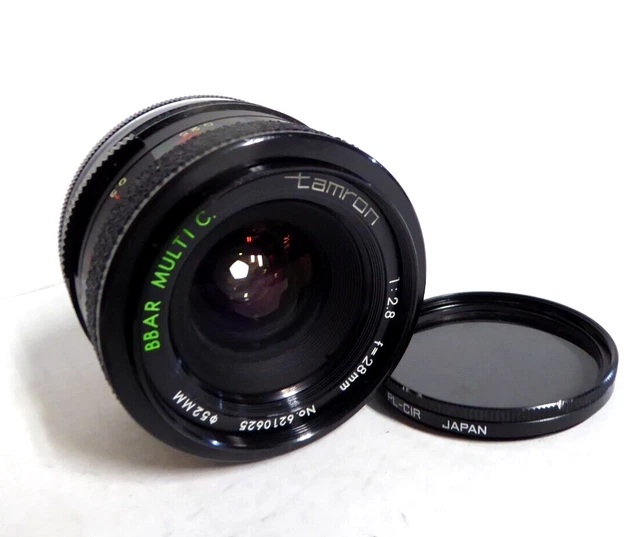 Tamron 52mm Lens, 1:2.8 f=28mm BBar Multi C for Nikon No 621625