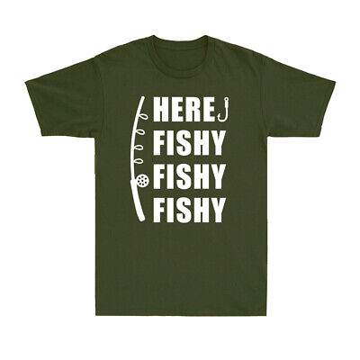 Qui di pesce di pesce pesciolino novità Pescatore Pesca regalo men's manica corta T-shirt