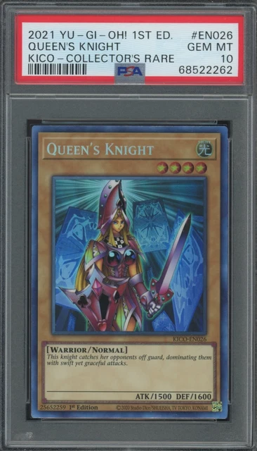 Yu-Gi-Oh! Queen's Knight 1st Edition Collector's Rare KICO-EN026 PSA 10 -262O1