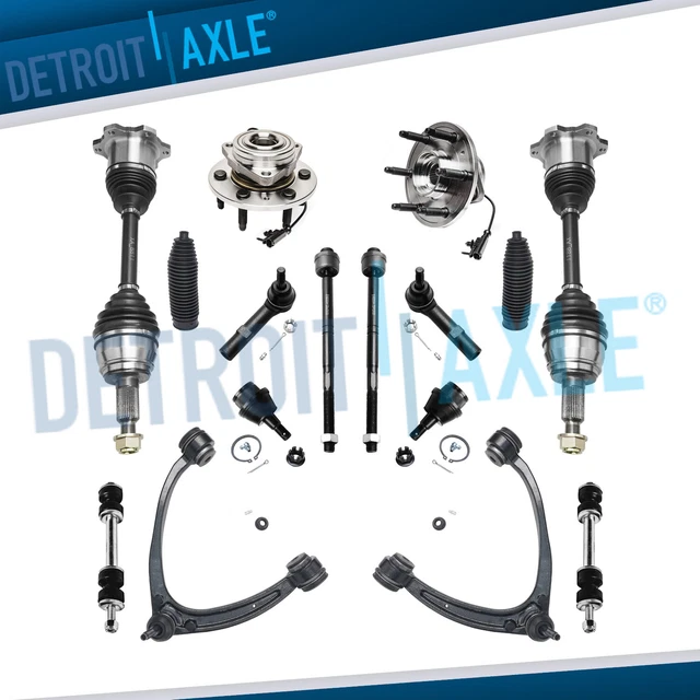 16PC FRONT CV Axle Wheel Bearing Upper Control Arm Kit for Chevy