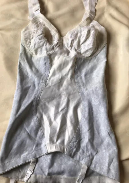 VINTAGE PLAYTEX 18 Hour Open Corselette With Suspenders 34 /36 ? Corset ...