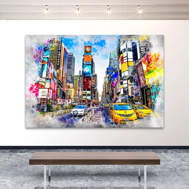 Acrylglas Bild New York Times Square Abstrakt Wandbilder Kunstdruck Poster Stadt