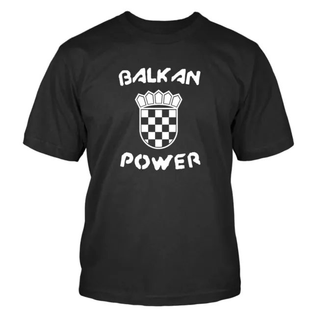 Balkan Power T-Shirt Hrvatska Croatie Croatia Zagreb Shirtblaster