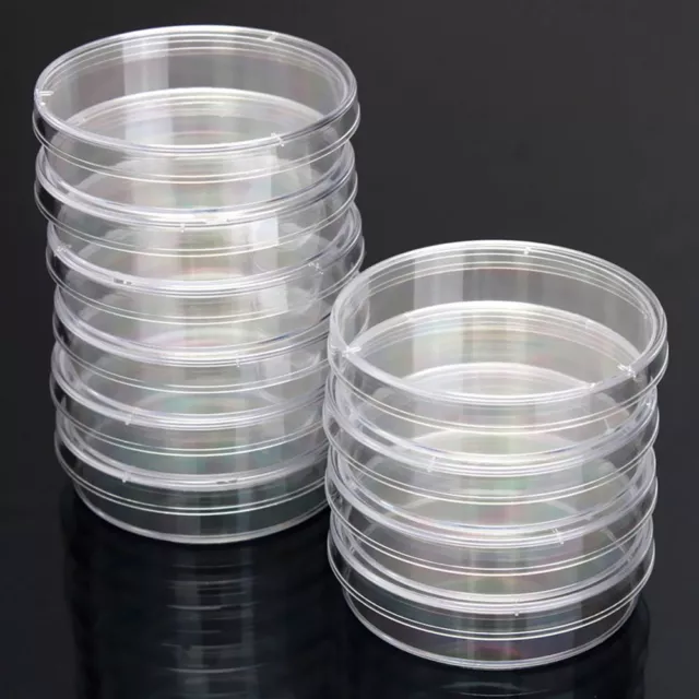 10Pcs Plastic Sterile Petri Dish Culture Dish with Lid Lab Supplies 55/90mm