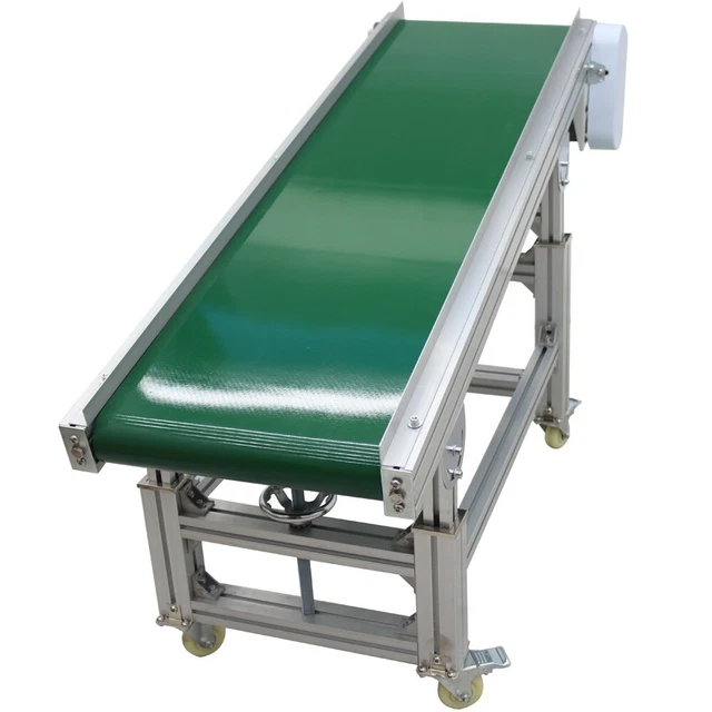 Industrial Transport 59"Length 15.7"Width PVC Belt Inclined Wall Conveyor 110V