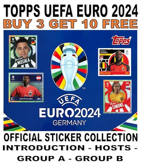 TOPPS EURO 2024 Germany Sticker Collection Intro Hosts Group A Group B £1.25 PicClick UK