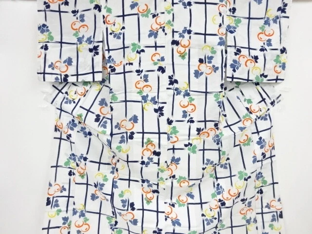 37266# Japanese Kimono / Antique Yukata / Kiku