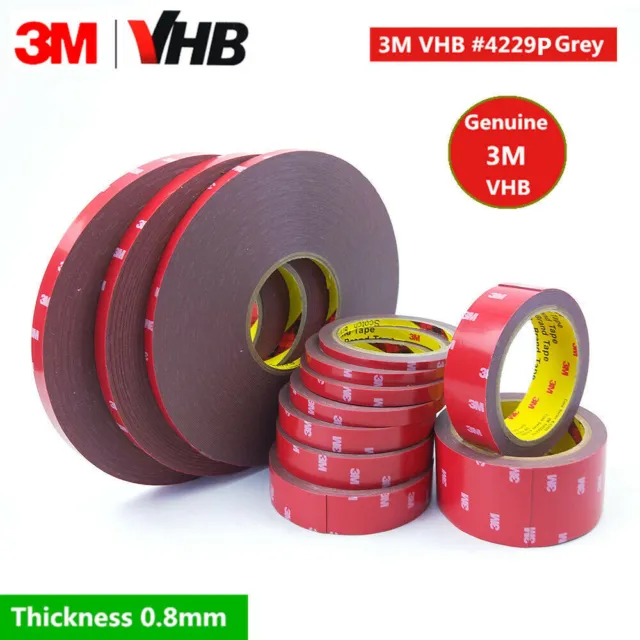 3M VHB #4229P DOUBLE SIDED STICKY TAPE ROLL SELF ADHESIVE   5mm - 40mm