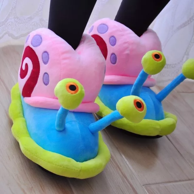 Cartoon winter slippers funny cute snail family plush shoes Christmas gift 3