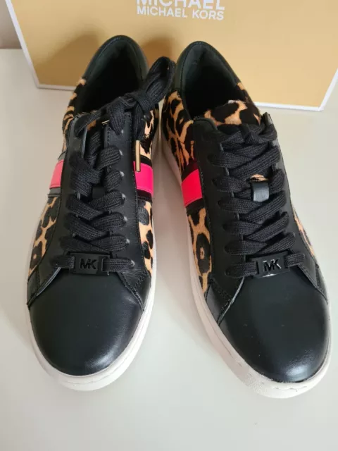 MICHAEL KORS IRVING Stripe Lace Up Trainers Size US 7 UK 4 EUR