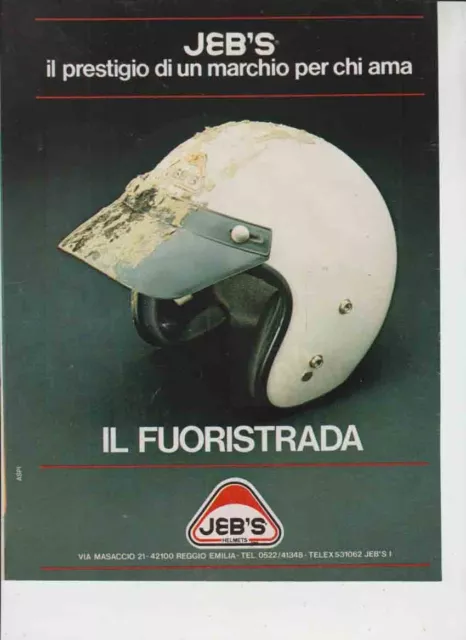 advertising Pubblicità-CASCO MOTO JEB'S FUORISTRADA  1982  MOTOSPORT EPOCA