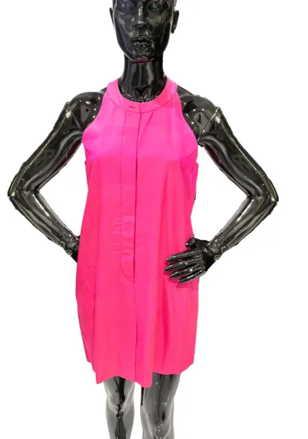 Stephen Sprouse Vintage Neon Day Glo Pink Dress Rare Punk