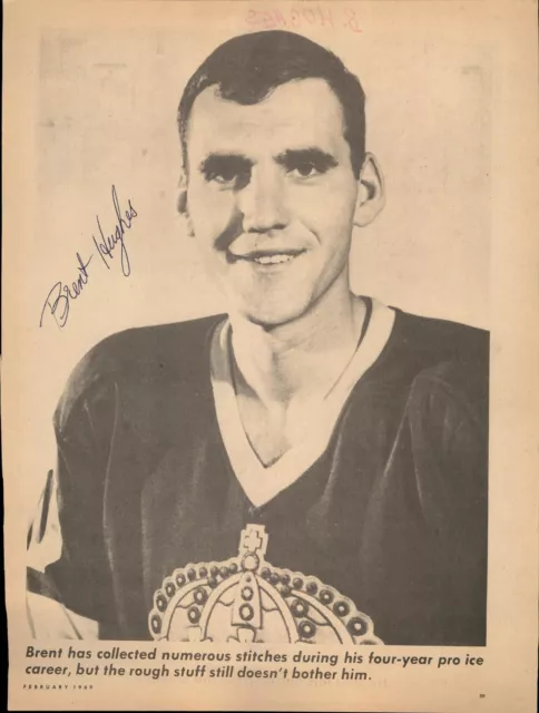 Brent Hughes Signed 8x11 Magazine Page Photo Kings Flyers Blues Red Wings