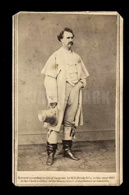 BRADY - Frank Lawler US Congressman Illinois 1860s CDV Photo Civil War Tax Stamp
