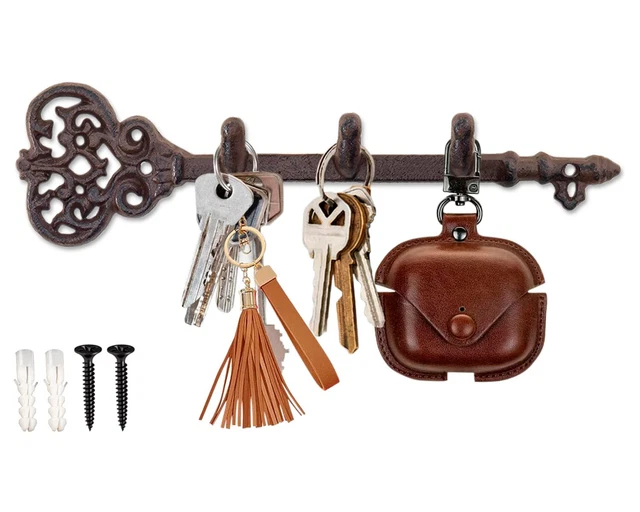 Decorative Wall Mounted Cast Iron Key Holder Rack- Vintage Key Shape Rack