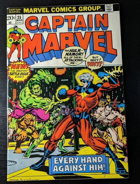 CAPTAIN MARVEL Vol. 1 #25 1973 1st Jim Starlin, Thanos War