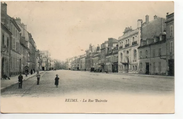 REIMS - Marne - CPA 51 - Les rues - la rue Buirette