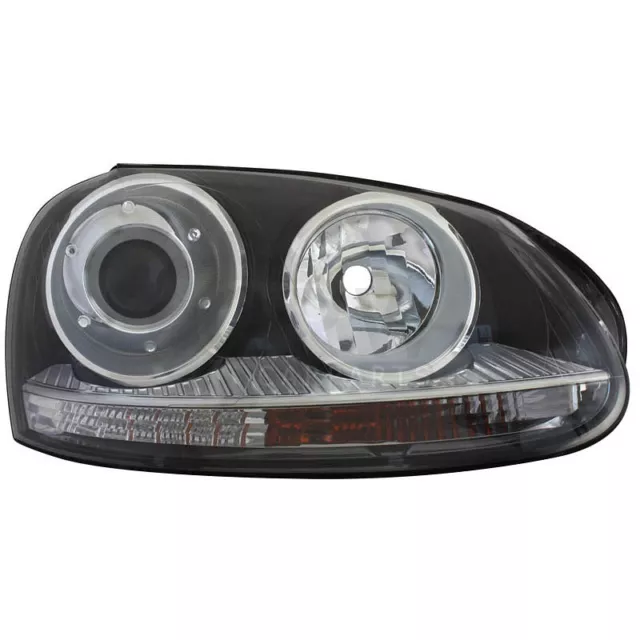 2 X Faro per VW Golf V 03-07 Gti Look Black/Nero T17