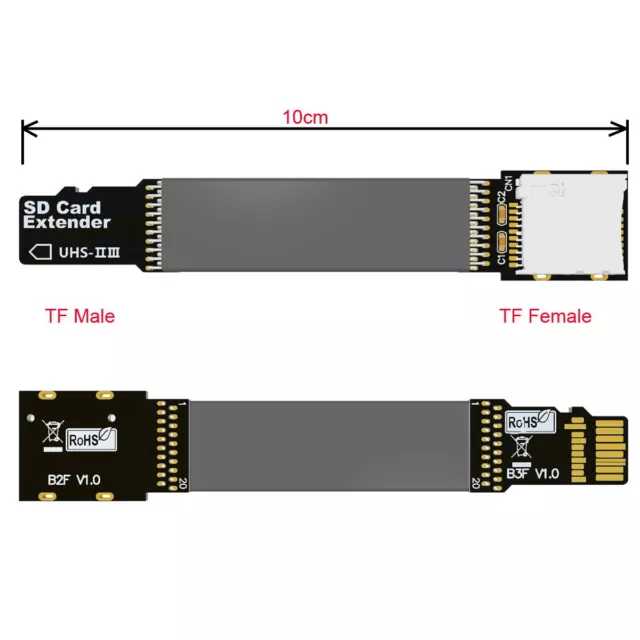 TF Card Female Flexible Extension to TF Micro SD Male Extender Cable Adapter