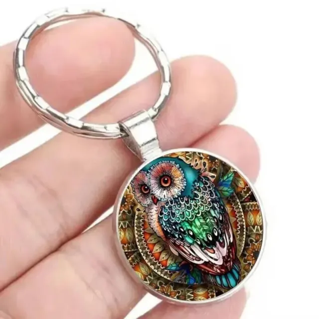 Fashion Keychain Beautiful Owl Metal Pendant Key Ring Car Keychain Gift New