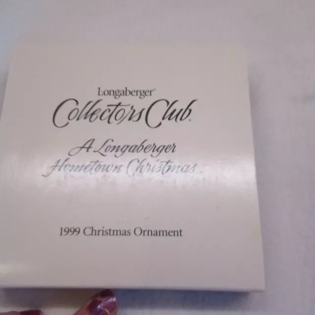 Longaberger Collector's Club Christmas Ornament 1999 RIDING THROUGH THE SNOW