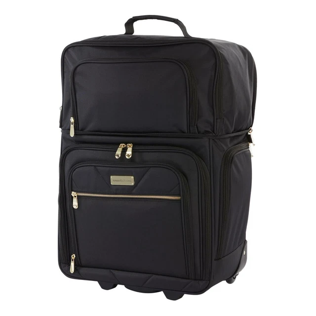 Samantha Brown Underseater Expandable 14" or 22" Carry-On Bag Black NWT