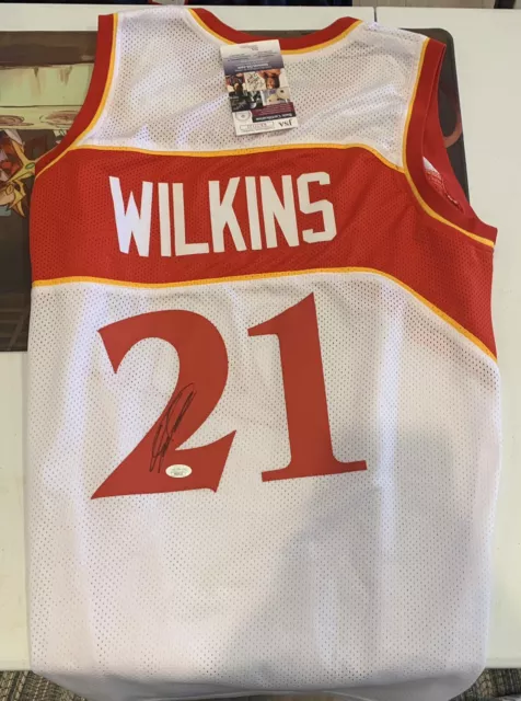 Dominique Wilkins Signed Atlanta Pro White Basketball Jersey (JSA)