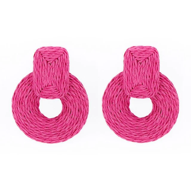 Raffia Wrap Hoop Earrings - Buy Online at Perfume Fashion