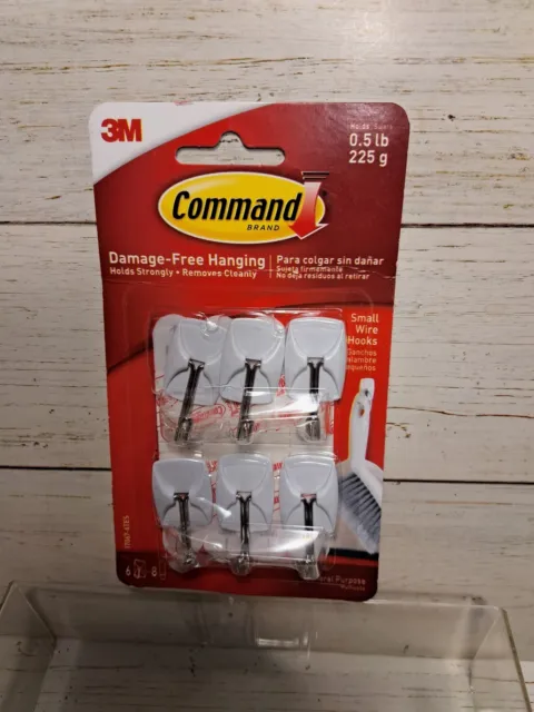Command WMR03BN Chrome Square Waterproof Metal Hooks L, Maximum Load up to  2.3 kg - 1 Hook and 2 Strips