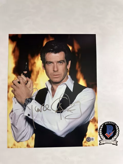 Pierce Brosnan James Bond 007 Signed 11X14 Photo Authentic Autograph Beckett Coa