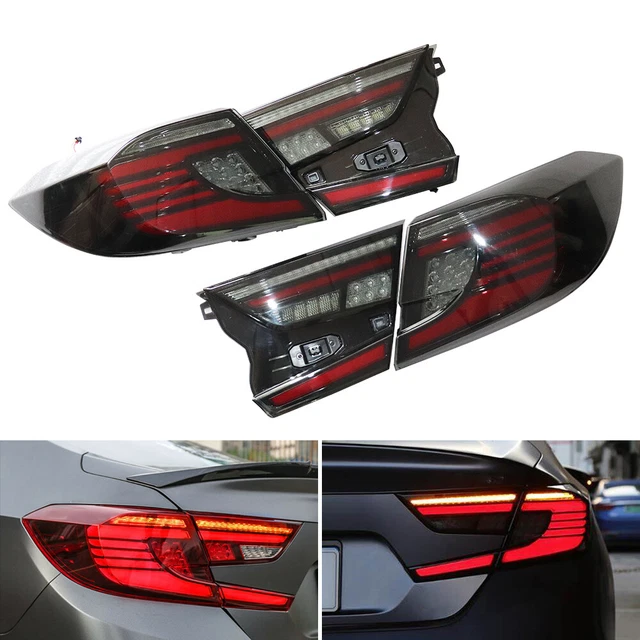 SMOKED LED TAIL Lights For Honda Accord 20182021 Sequential Rear Lamps