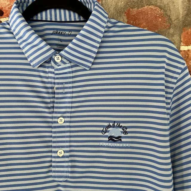 Casa de Campo Teeth of the Dog Johnnie-O Men's Golf Polo Shirt Blue L