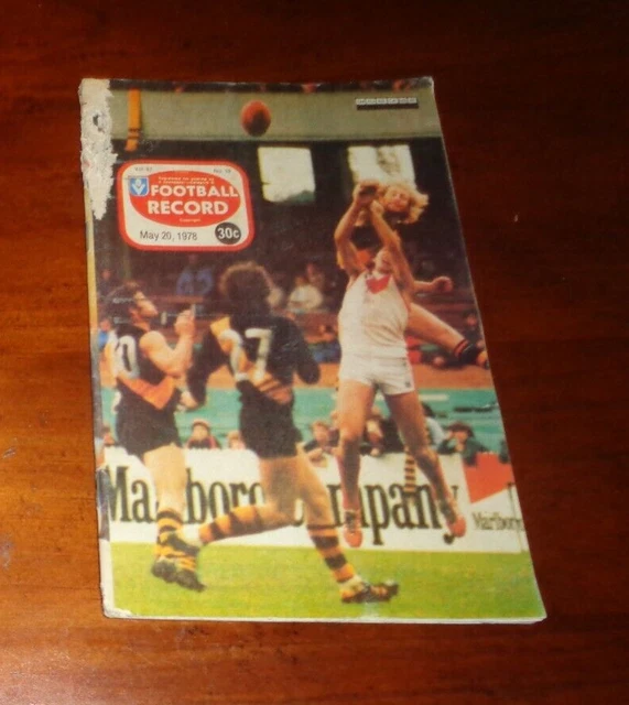 1978 VFL FOOTBALL Record Geelong V Richmond 3.95 PicClick AU