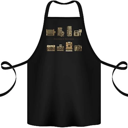 Photography Camera Evolution Photographer Cotton Apron 100% Organic