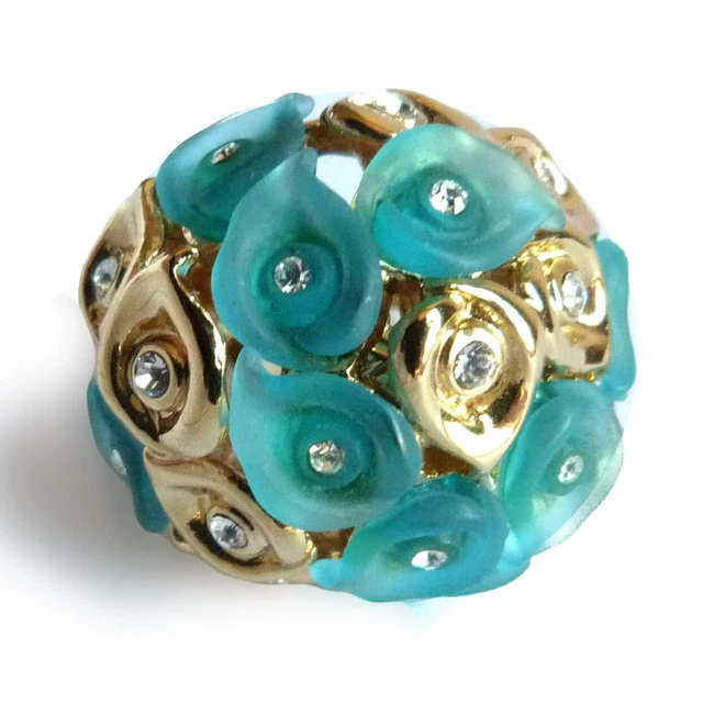 Bague Fleur Arum En Or Jaune 18 Carats (750/1000) - Neuf Avec étiquettes