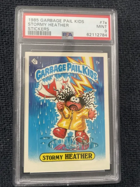 1985 Garbage Pail Kids Stormy Heather Sticker #7a PSA 9 Mint MATTE