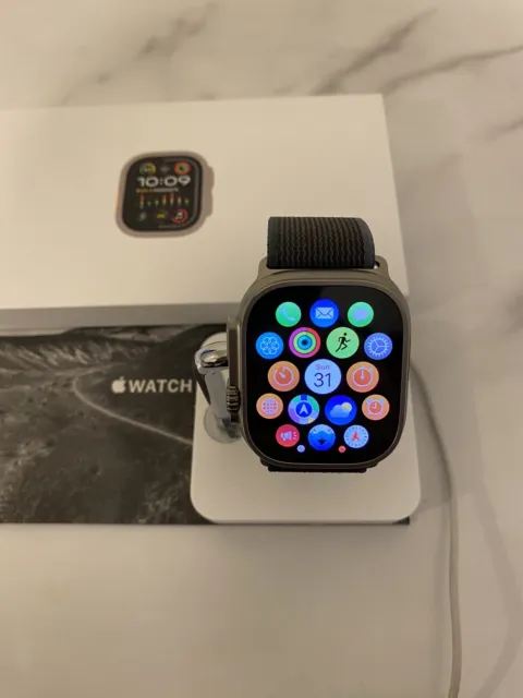Buy Apple Watch Ultra 2 GPS + Cellular, 49mm Titanium Case with Blue/Black  Trail Loop - M/L