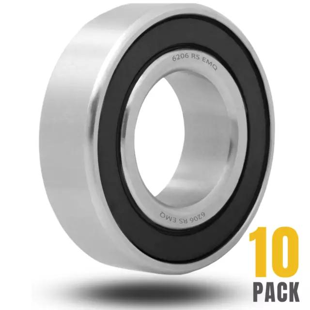 6202 2RS C3 EMQ Precision Rubber Sealed Bearing Ball Bearings 15x35x11 - 10 Pcs