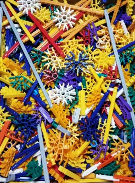 200 KNEX Rods & Connectors Mixed Bulk Lot Standard Replacement Parts K'NEX