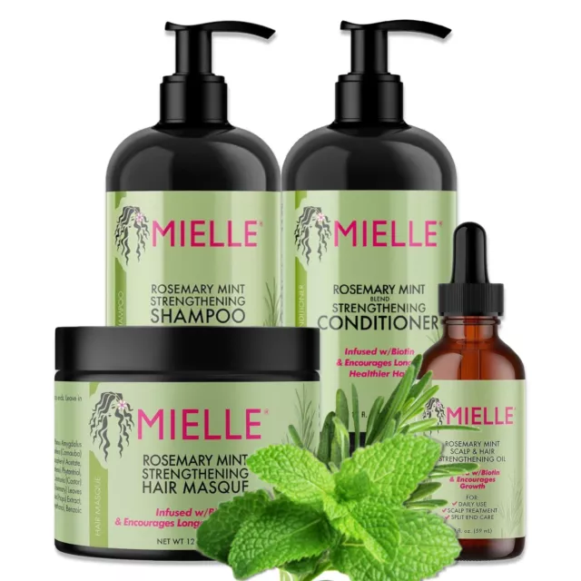 Haarpflege Rosmarin Set Shampoo Conditioner Haarmaske Haaröl Haarwachstum Mielle