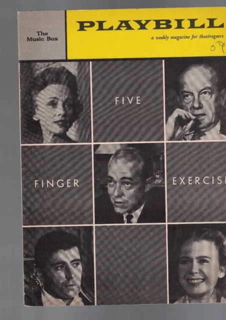 Five Finger Exercise Playbill December 28 1959 Jessica Tandy Ronald Culver