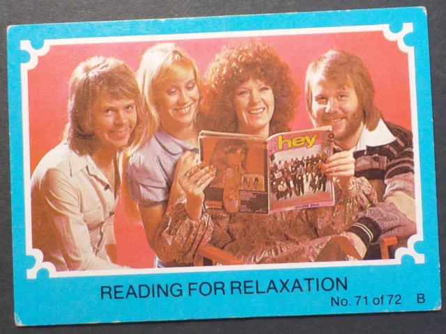 1976 Scanlens ABBA Trading Card No 71(Blue Set)(LotE1123N3)Free Postage