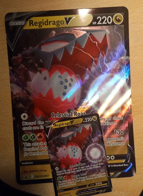 Pokémon TCG Regidrago V SWSH Black Star Promos SWSH281 Holo Jumbo and normal
