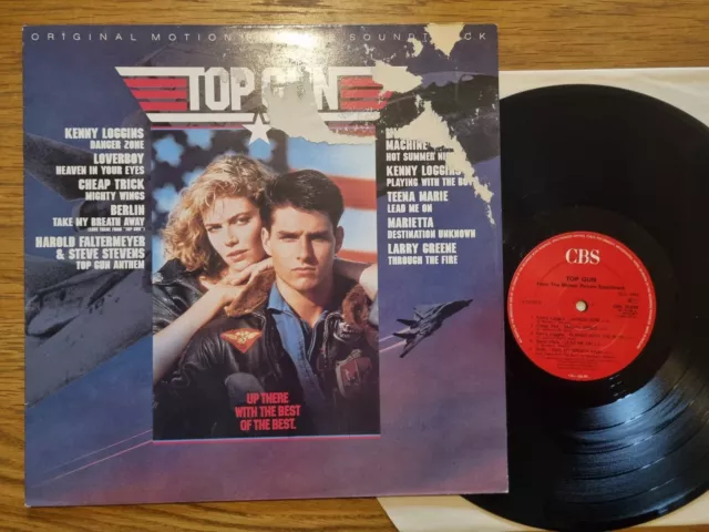 TOP GUN Original Motion Picture Soundtrack Original 1986 LP & Insert