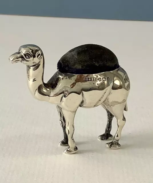 Antique Edwardian Silver Novelty Pin Cushion - Camel