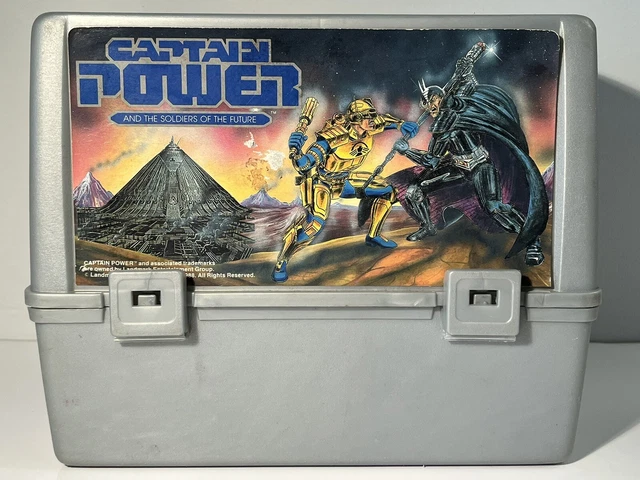 VINTAGE 1988 CAPTAIN Power Soldiers Of The Future Grey Lunchbox ...